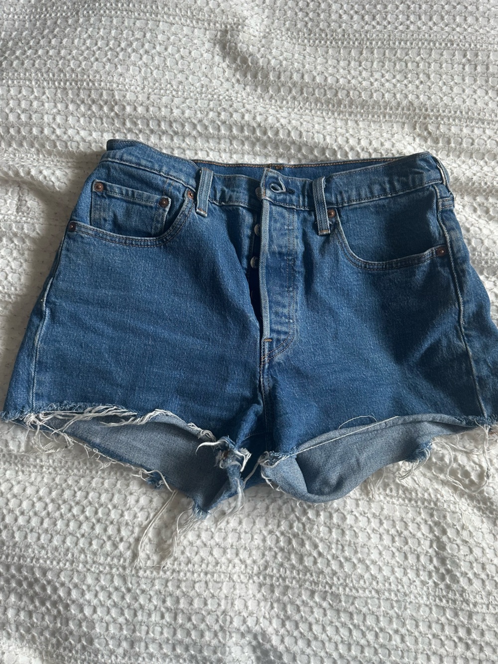 Levi's Blue Denim Cutoff Shorts